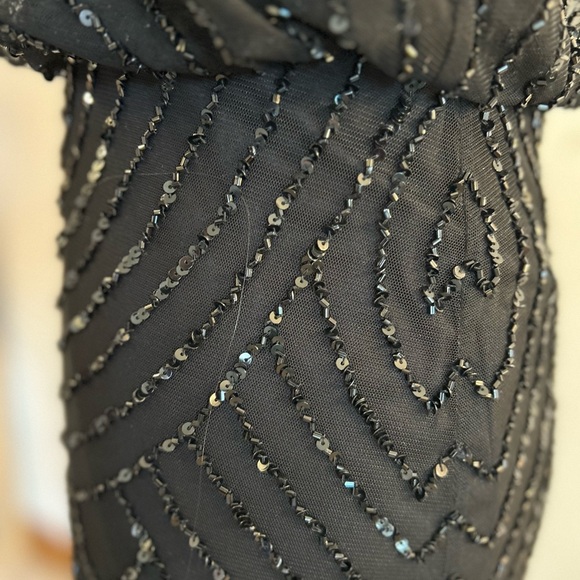 Elegant black beaded mini dress size 0 - Picture 9 of 16